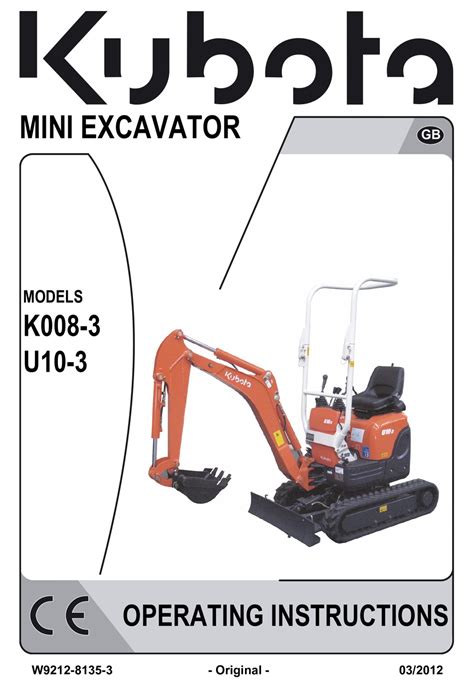 kubota mini excavator k008-3|kubota k008 manual.